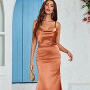 Shiny Copper Colored Dress