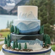 Mountain Themed Cake
