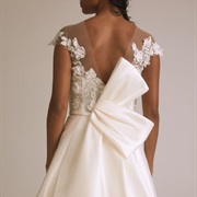 Sideways Bow on Wedding Dress