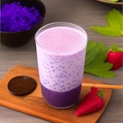 Grape Boba Tea With Kiwi Boba