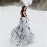 Marbled-Look Fabric, Wedding Dress