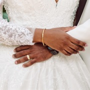 Gold Bracelet on Bride