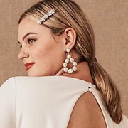 Dangly Earrings on Bride