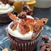Maple Chocolate Bacon Cupcake