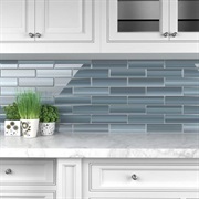 Glass Tile Backsplash in Kitchen