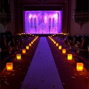 Wedding Aisle Lined With Luminaries
