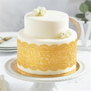 Cake Wrapped in Edible Lace