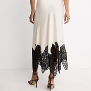 Colored Lace Hem on Skirt