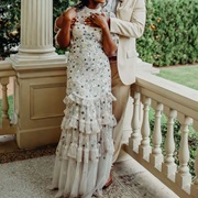 Tiers of Ruffles on Middle Part of Skirt