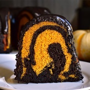 Chocolate Pumpkin Marble Cake