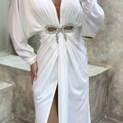 Jeweled Bow Waist With Cutouts