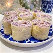 Egg White Roll With Blueberry Cream
