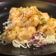 Glazed Prawns With Pistachios