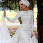 Horizontal Crystal Stripes on Dress