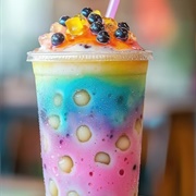 Tutti Frutti Boba Tea With Sugarplum Boba