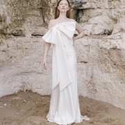 Long, Hanging Bow on Bodice