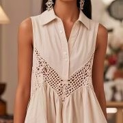 Crochet Lace Waist on Dress