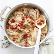 Creamy Braised Chicken With Sun-Dried Tomatoes
