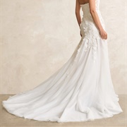 Unembellished Train on Wedding Gown