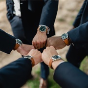Wristwatches on Groomsmen