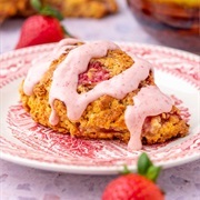 Strawberries and Cream Sourdough Scone