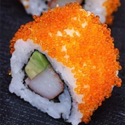 Orange Masago Sushi