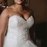 Embroidered Bodice Wedding Gown