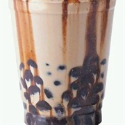 Mocha Boba Tea With Sugarplum Boba