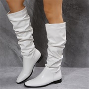 White Knee-High Boots