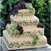 Cake Decorated With Grapes