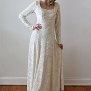 Crushed Velvet Wedding Dress