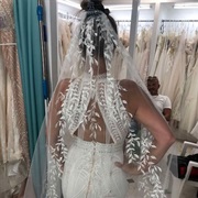 Leaf Motif Wedding Veil