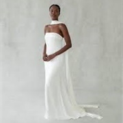 Flowing Neck Scarf for Bride