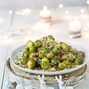 Boiled Brussel Sprouts and Crushed Chestnut