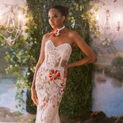 Flower Choker Matching Decor on Dress