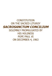Sacrosanctum Concilium (Second Vatican Council)