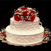 Leaf Texture on Wedding Cake