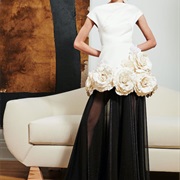 Minidress Over Contrasting Color Sheer Skirt