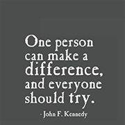 One Person Can Make a Difference