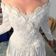 Crisscross, Scalloped Neckline on Bodice