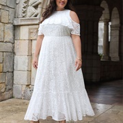 Cold Shoulder/Peekaboo Shoulder Wedding Dress