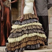 Tiered Ruffles of Different Fabrics