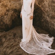 Dotted Train on Dress