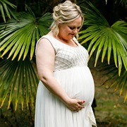 Grid-Patterned Bodice on Dress