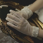 Embellished Cuffs on Bridal Gloves