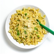 Butter Noodles With Peas