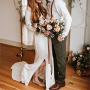 Side Slit on Wedding Dress