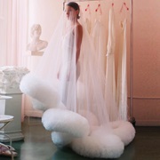 Large, Puffy Ruffles on Veil Edge