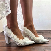 Shoes Decorated With Ruffles