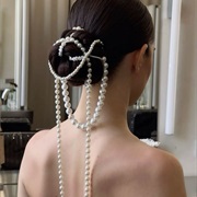 Pearl Garland Draped in Hair